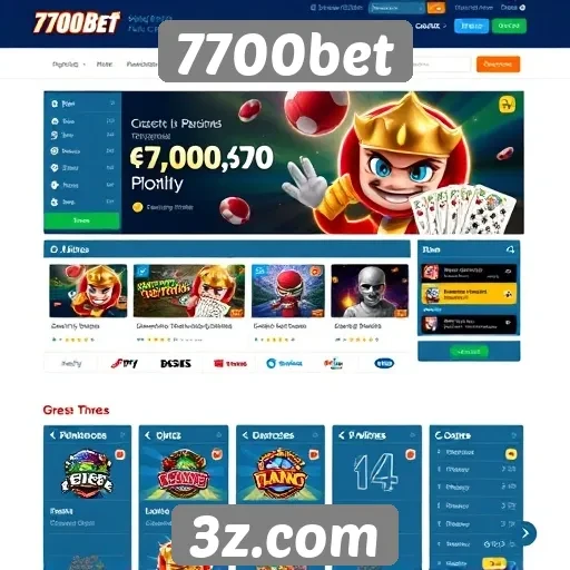 Interface e usabilidade do site 7700bet para jogadores